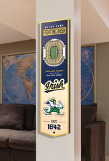 YOU THE FAN Notre Dame Fighting Irish 3D StadiumView 8x32 Banner