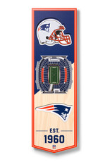 YOU THE FAN New England Patriots 3D StadiumView 6x19 Banner