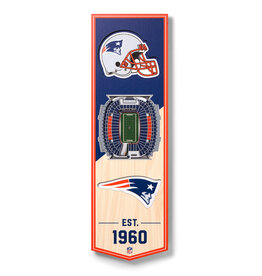 YOU THE FAN New England Patriots 3D StadiumView 6x19 Banner