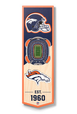 YOU THE FAN Denver Broncos 3D StadiumView 6x19 Banner