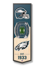 YOU THE FAN Philadelphia Eagles 3D StadiumView 6x19 Banner