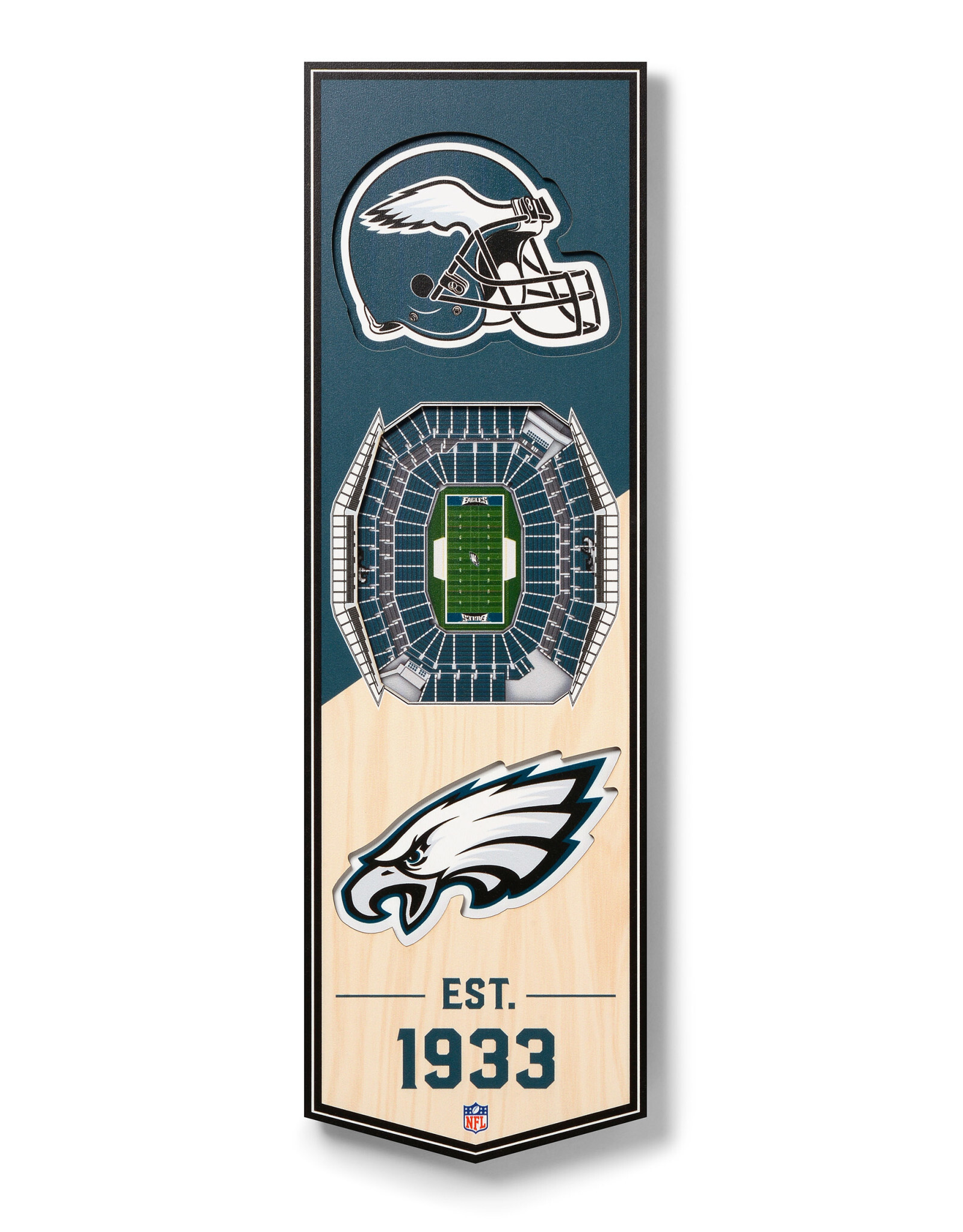 YOU THE FAN Philadelphia Eagles 3D StadiumView 6x19 Banner