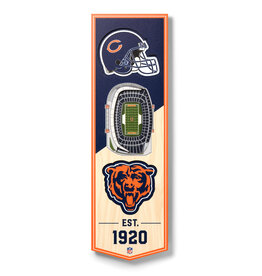 YOU THE FAN Chicago Bears 3D StadiumView 6x19 Banner