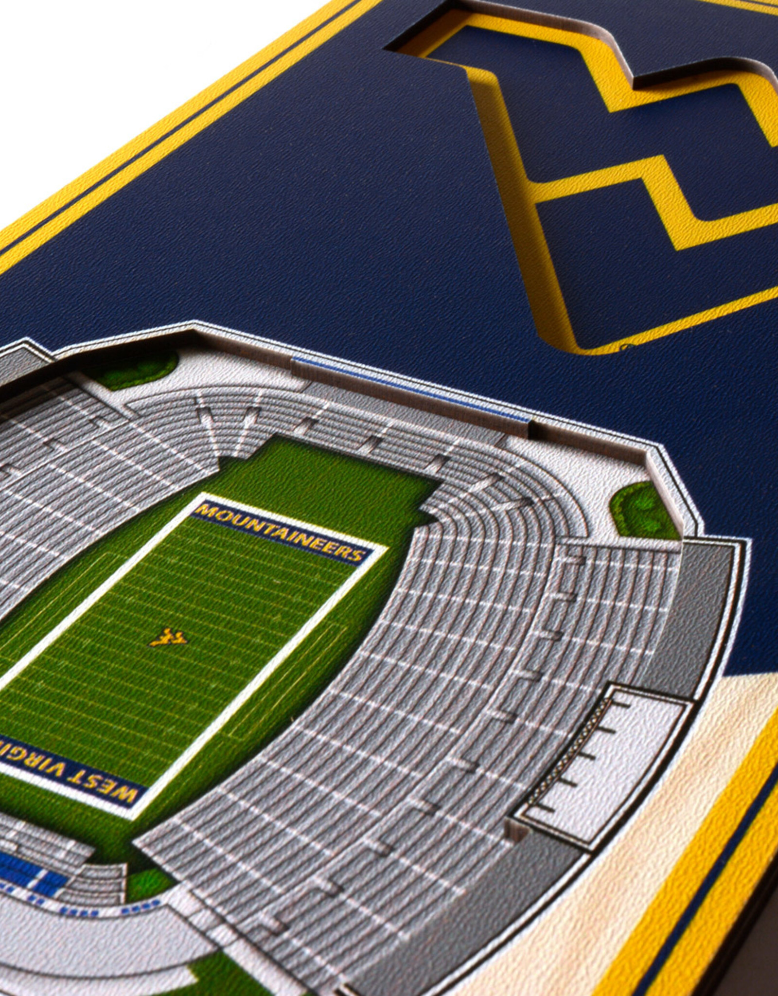 YOU THE FAN West Virginia Mountaineers 3D StadiumView 6x19 Banner