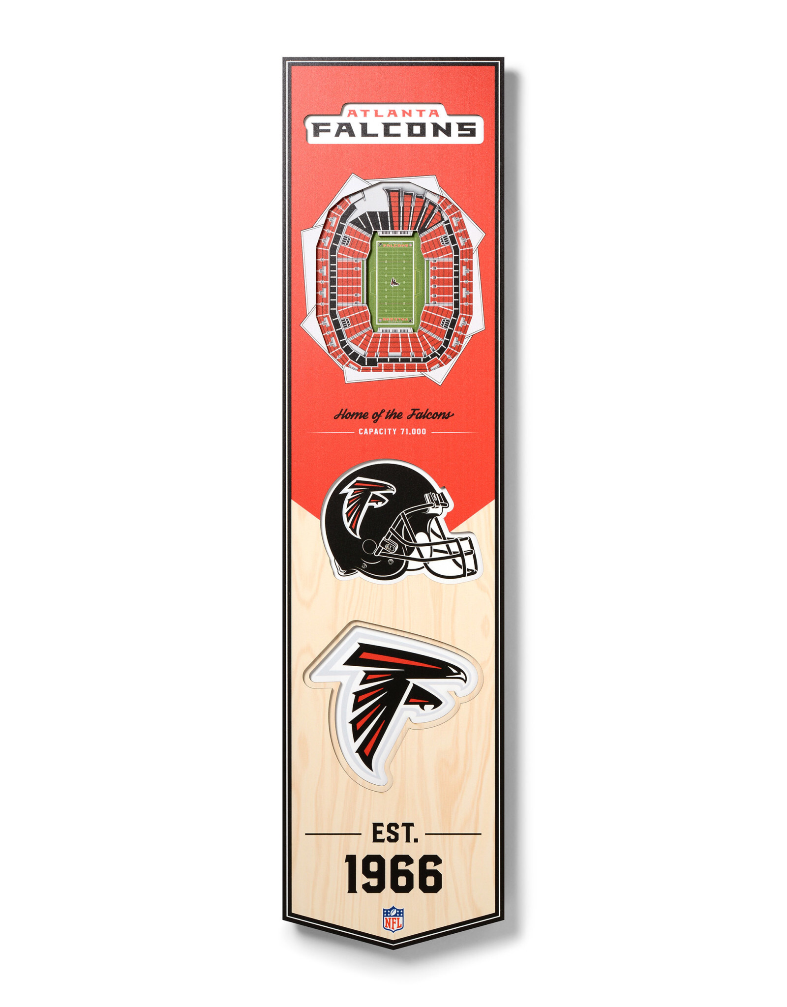 YOU THE FAN Atlanta Falcons 3D StadiumView 8x32 Banner