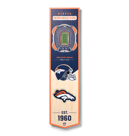 YOU THE FAN Denver Broncos 3D StadiumView 8x32 Banner