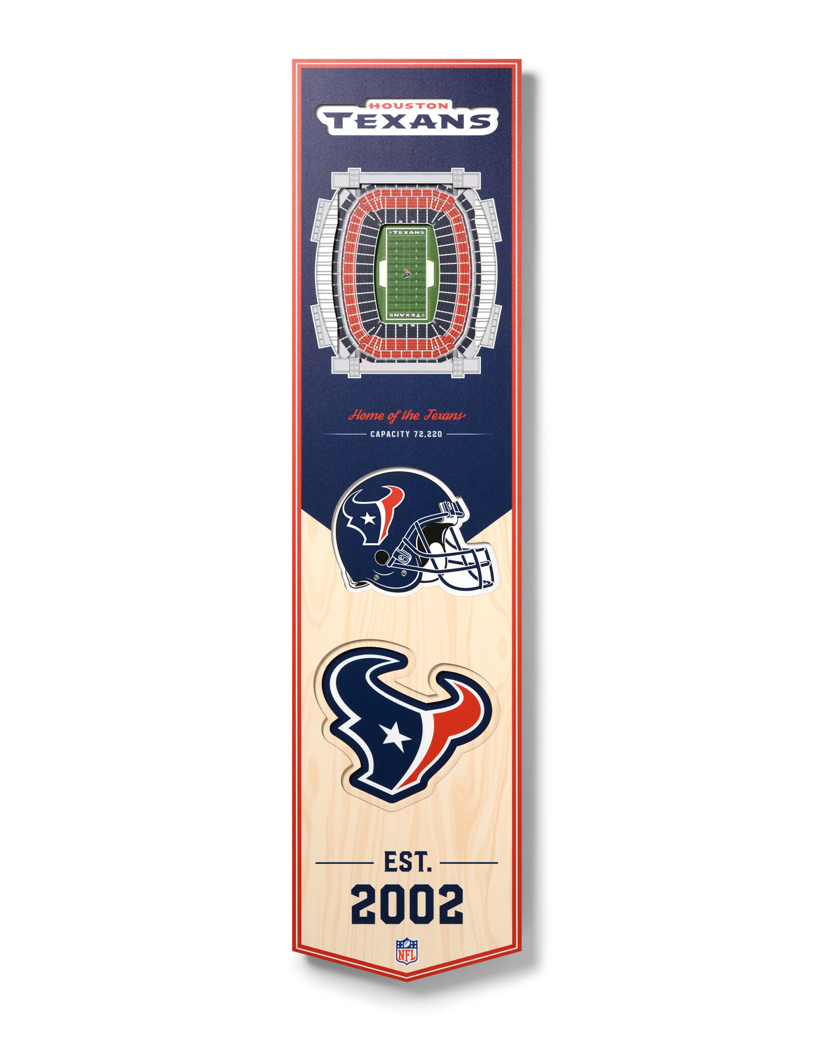 YOU THE FAN Houston Texans 3D StadiumView 8x32 Banner