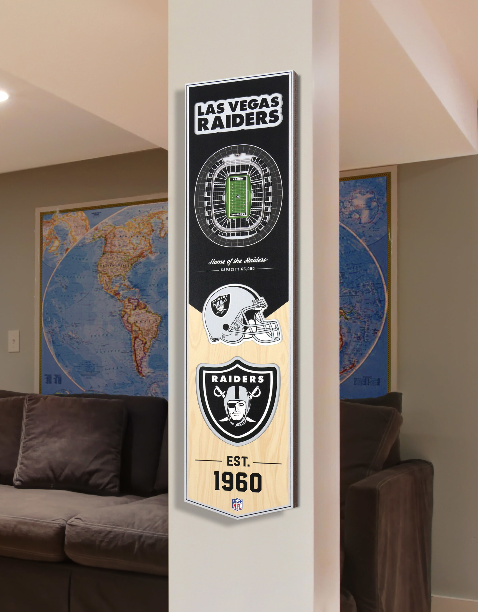 YOU THE FAN Las Vegas Raiders 3D StadiumView 8x32 Banner