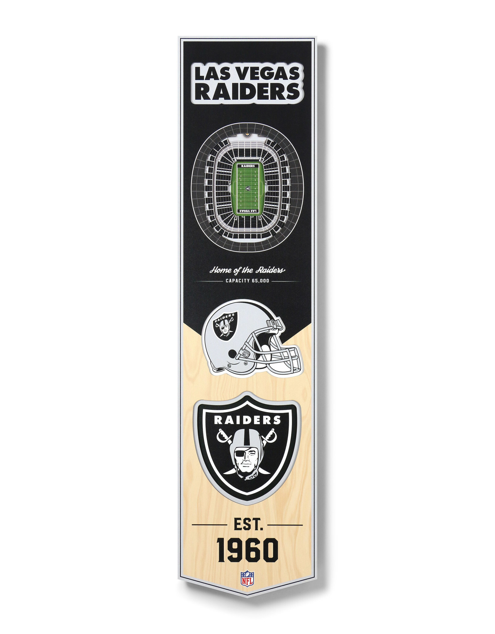 YOU THE FAN Las Vegas Raiders 3D StadiumView 8x32 Banner