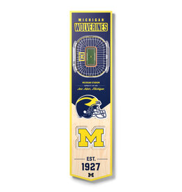 YOU THE FAN Michigan Wolverines 3D StadiumView 8x32 Banner