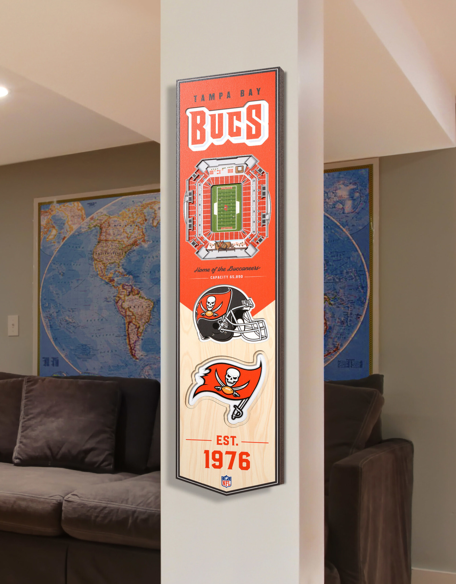 YOU THE FAN Tampa Bay Buccaneers 3D StadiumView 8x32 Banner