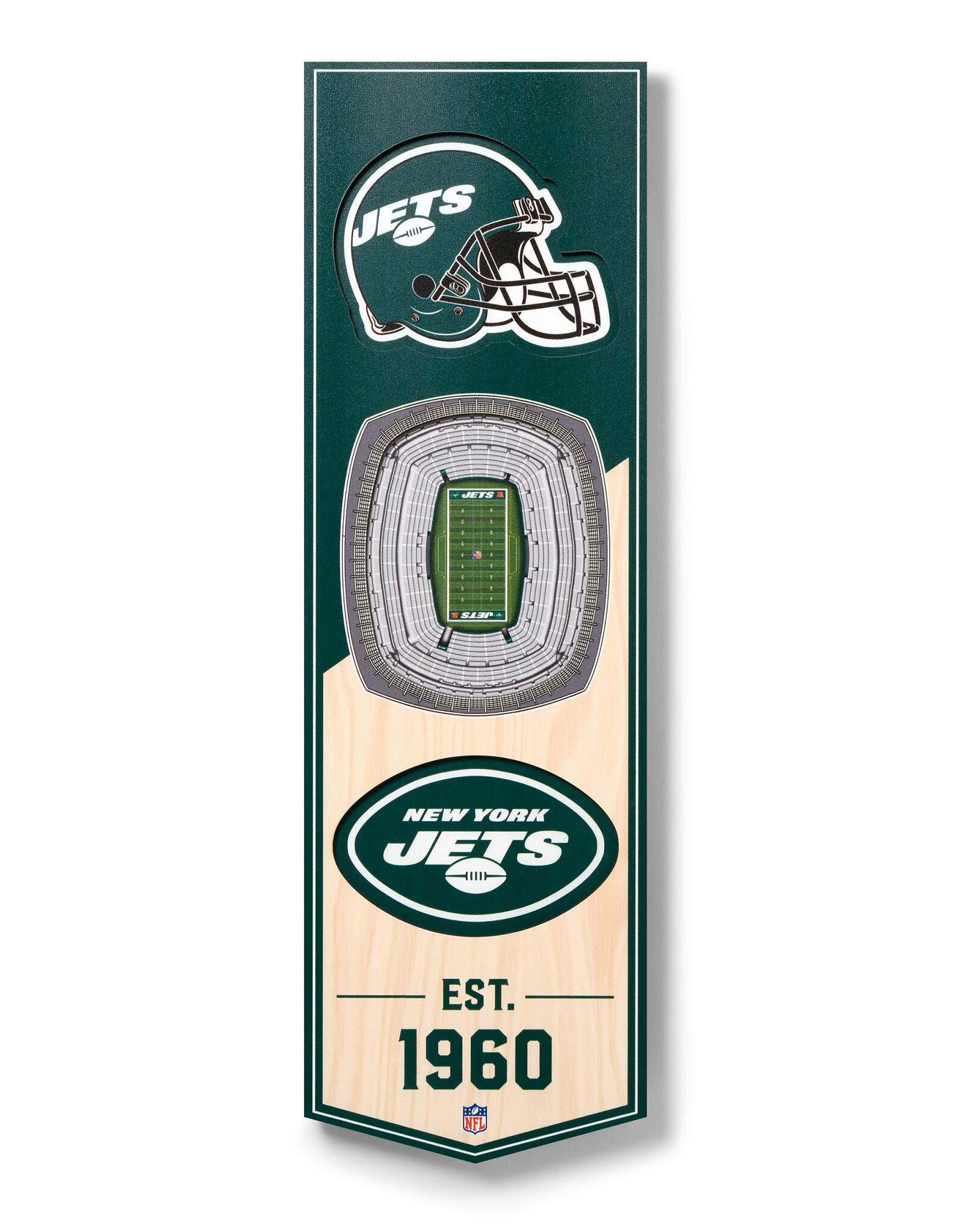 YOU THE FAN New York Jets 3D StadiumView 6x19 Banner