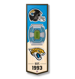 YOU THE FAN Jacksonville Jaguars 3D StadiumView 6x19 Banner