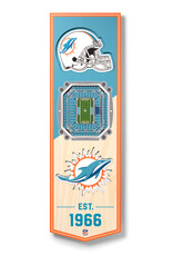 YOU THE FAN Miami Dolphins 3D StadiumView 6x19 Banner