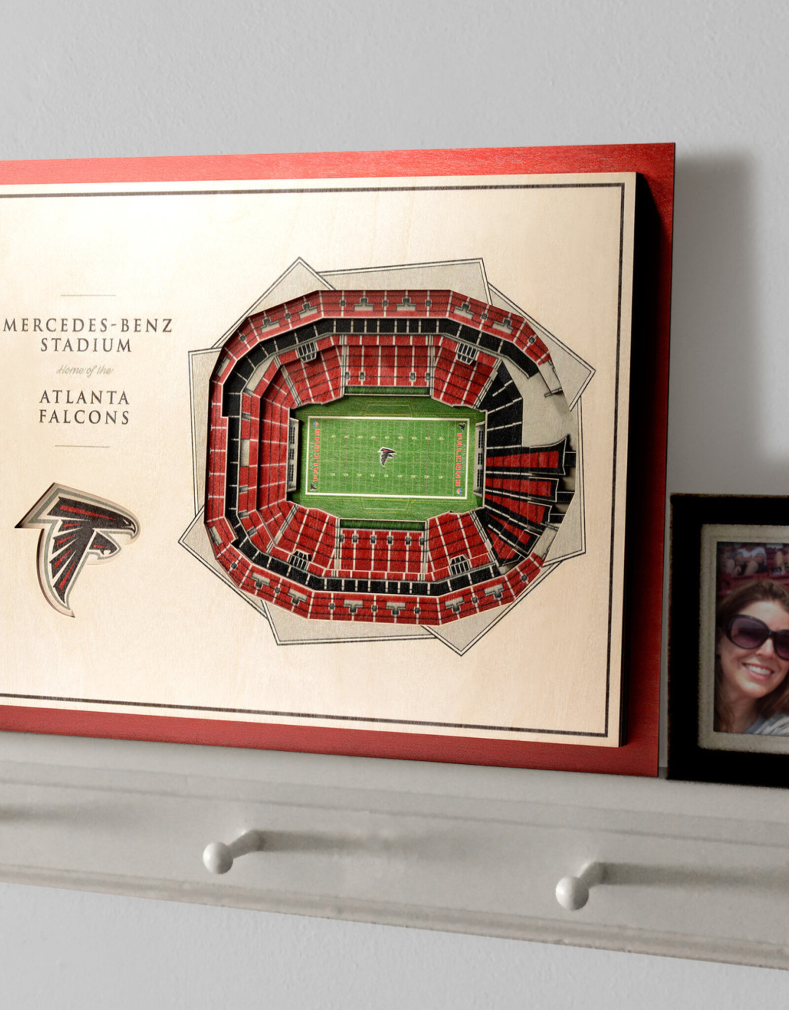 YOU THE FAN Atlanta Falcons 5-Layer 3D StadiumView Wall Art