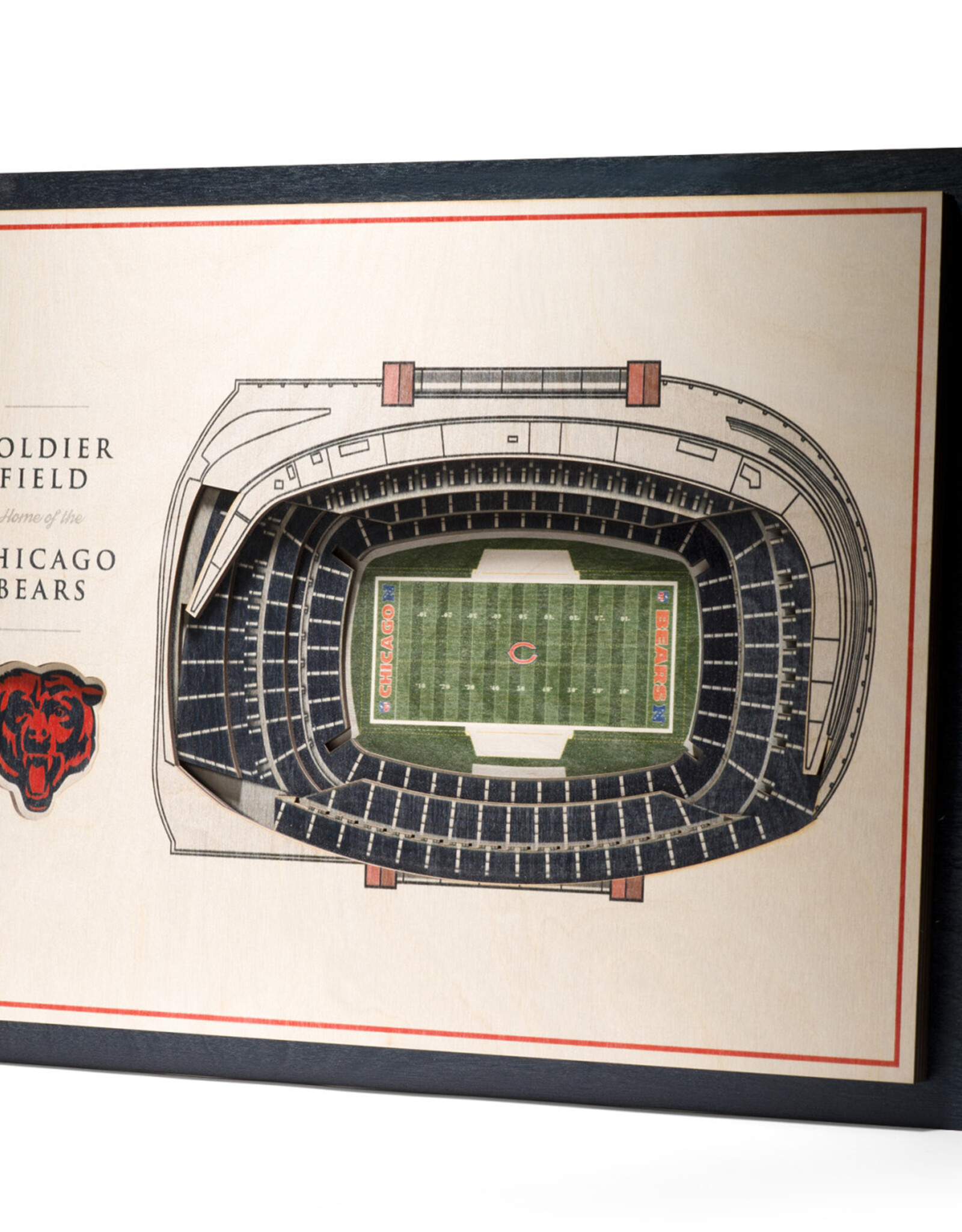 YOU THE FAN Chicago Bears 5-Layer 3D StadiumView Wall Art