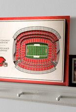 YOU THE FAN Cleveland Browns 5-Layer 3D StadiumView Wall Art