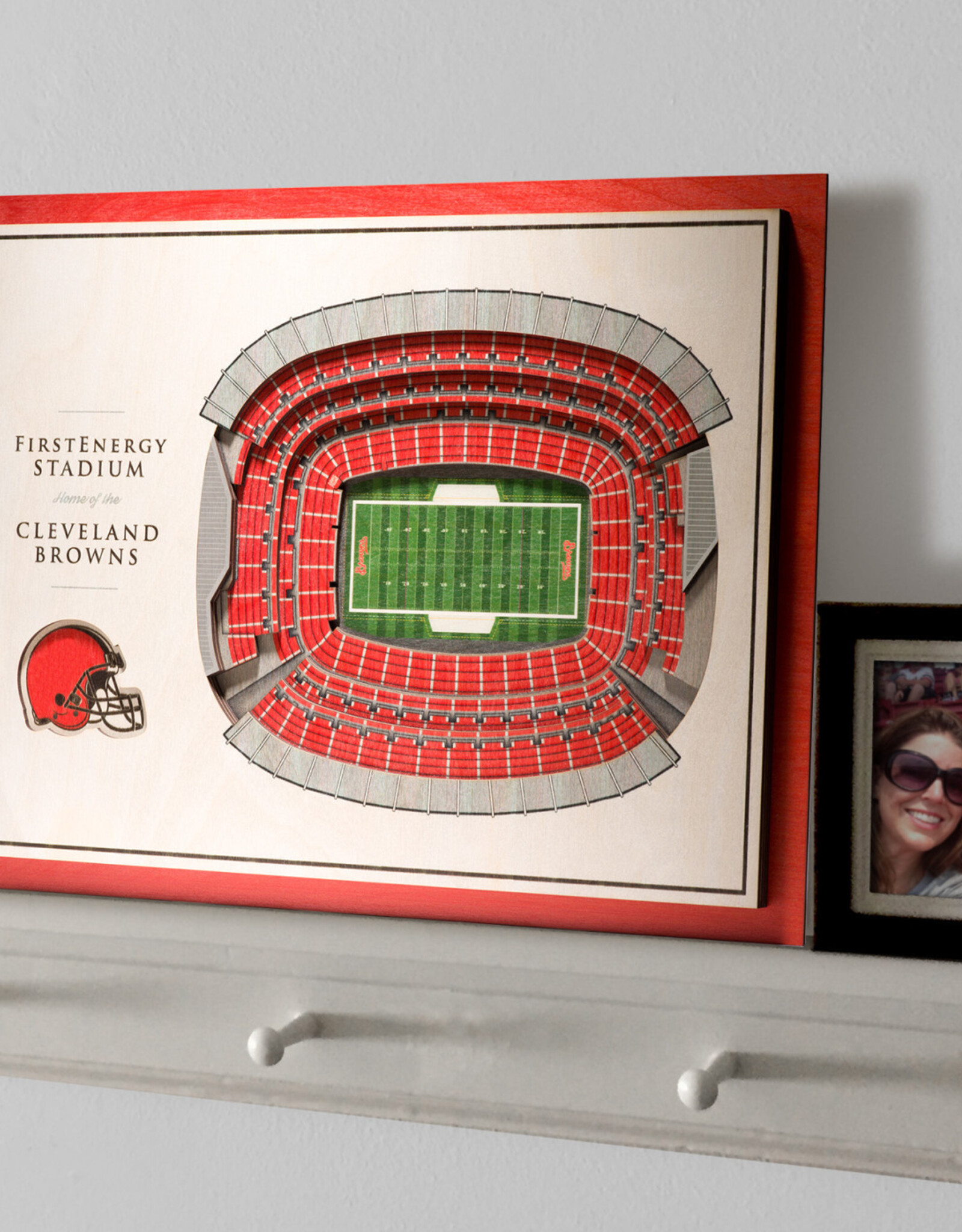 YOU THE FAN Cleveland Browns 5-Layer 3D StadiumView Wall Art