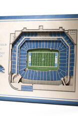 YOU THE FAN Detriot Lions 5-Layer 3D StadiumView Wall Art