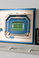 YOU THE FAN Detriot Lions 5-Layer 3D StadiumView Wall Art