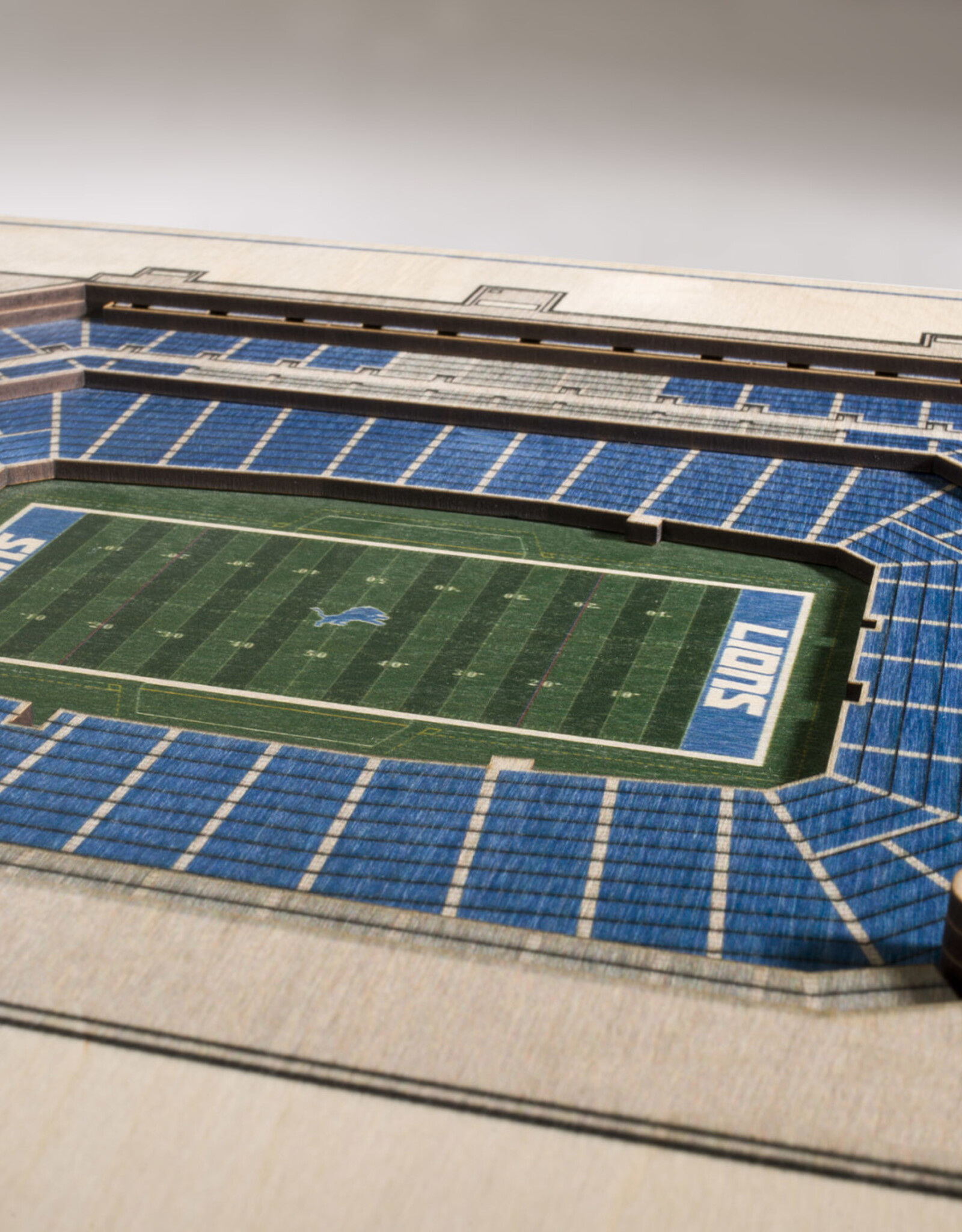 YOU THE FAN Detriot Lions 5-Layer 3D StadiumView Wall Art