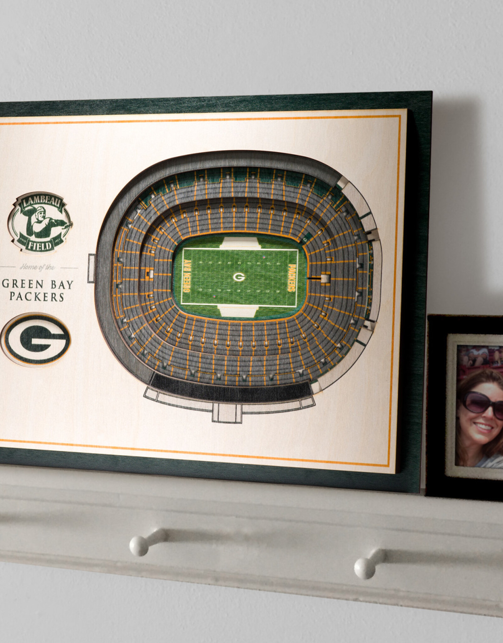 YOU THE FAN Green Bay Packers 5-Layer 3D StadiumView Wall Art