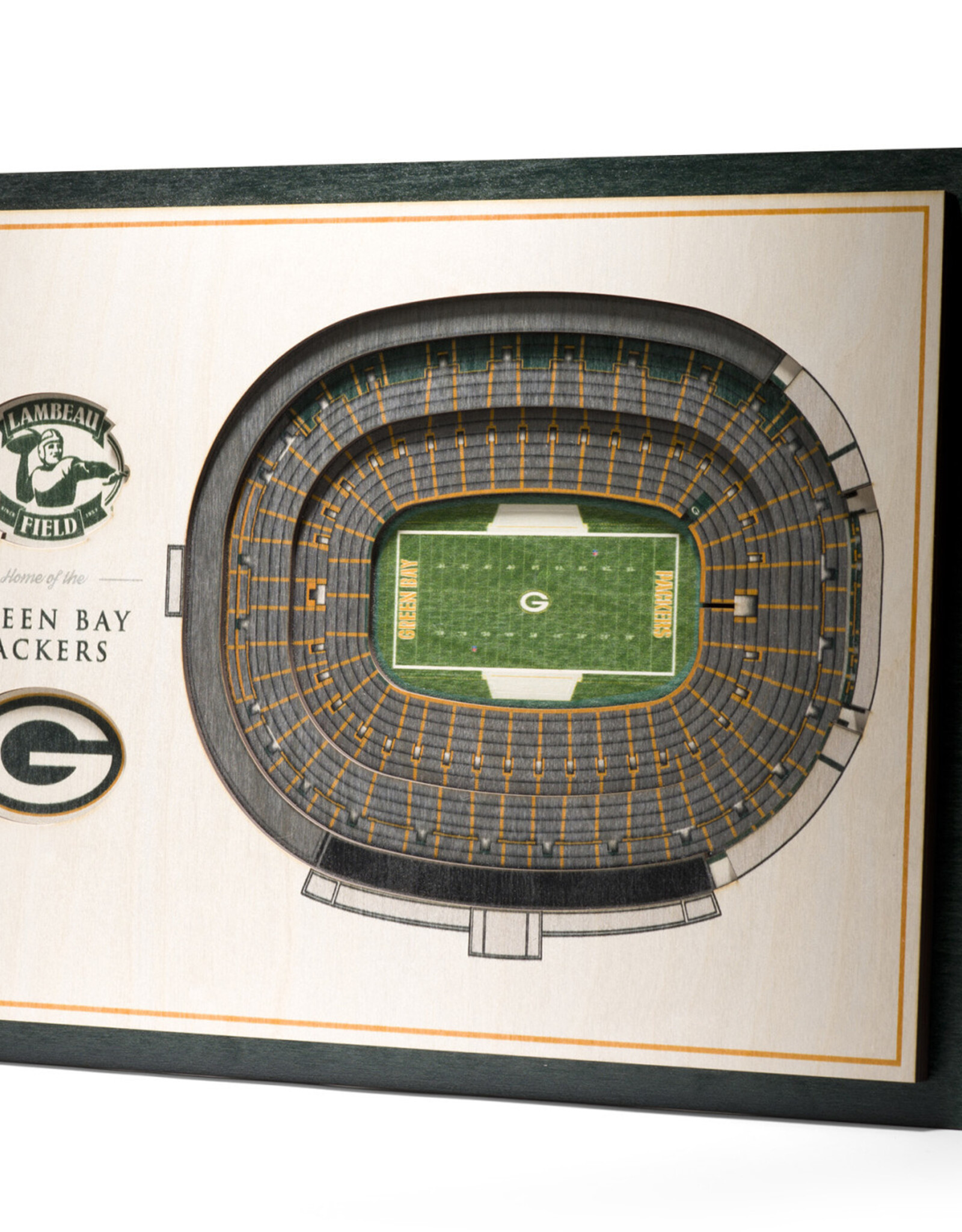 YOU THE FAN Green Bay Packers 5-Layer 3D StadiumView Wall Art