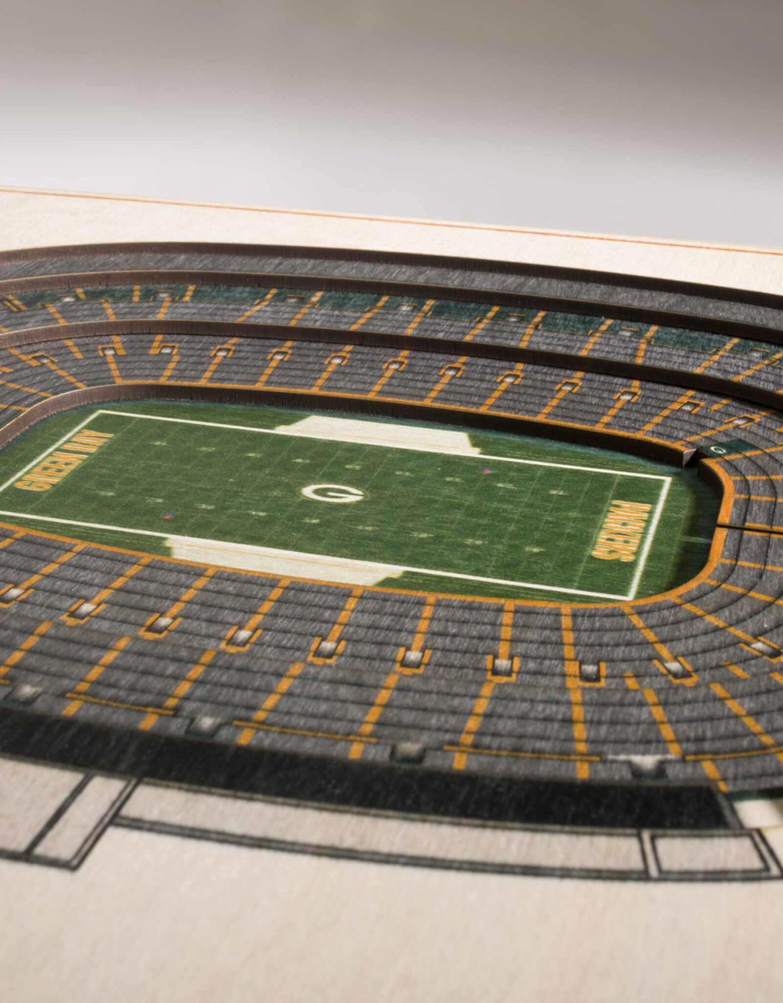 YOU THE FAN Green Bay Packers 5-Layer 3D StadiumView Wall Art