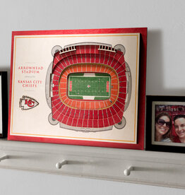 YOU THE FAN Kansas City Chiefs 5-Layer 3D StadiumView Wall Art