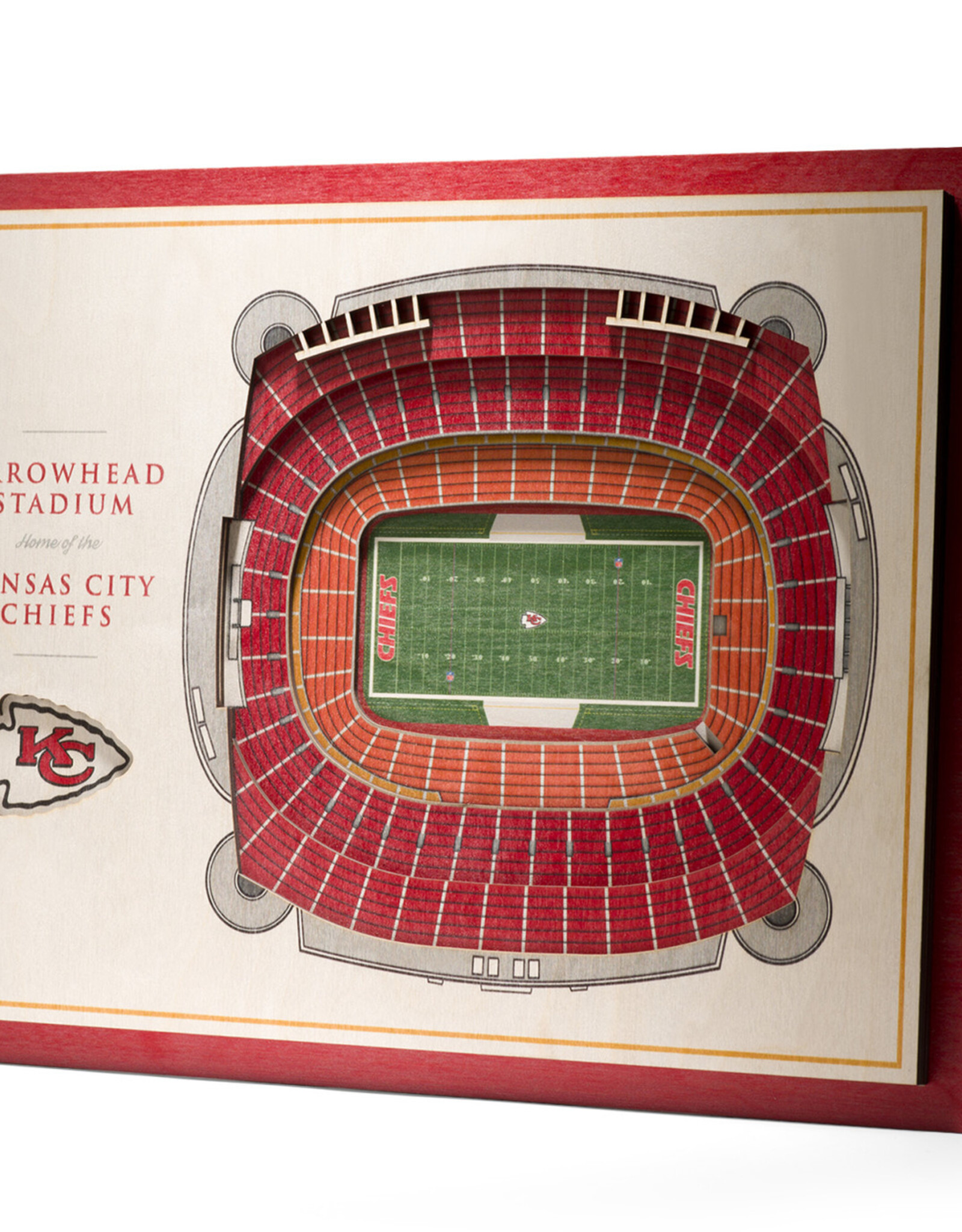 YOU THE FAN Kansas City Chiefs 5-Layer 3D StadiumView Wall Art