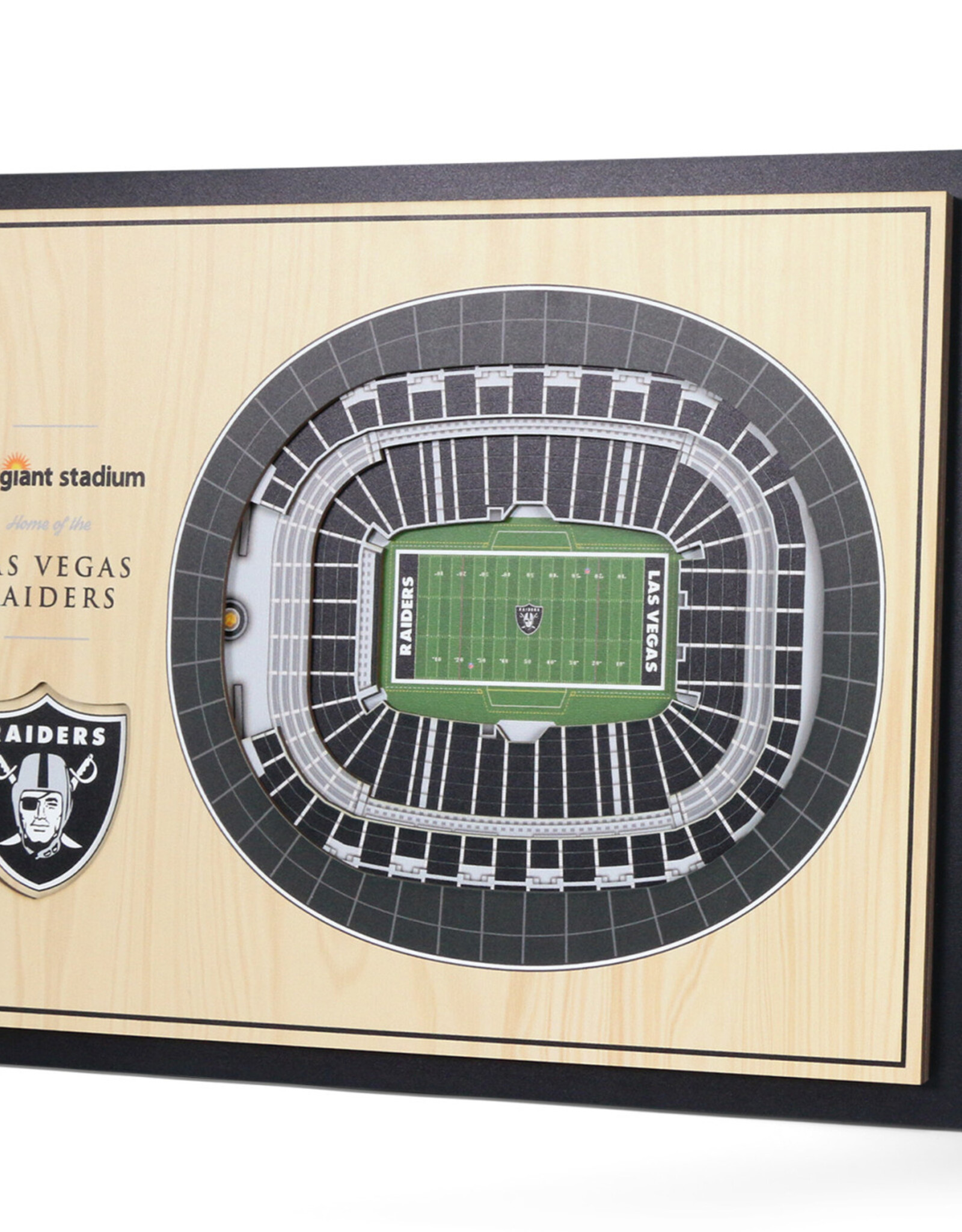 YOU THE FAN Las Vegas Raiders 5-Layer 3D StadiumView Wall Art