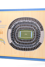 YOU THE FAN Los Angeles Chargers 5-Layer 3D StadiumView Wall Art