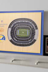 YOU THE FAN Los Angeles Rams 5-Layer 3D StadiumView Wall Art