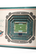 YOU THE FAN Miami Dolphins 5-Layer 3D StadiumView Wall Art
