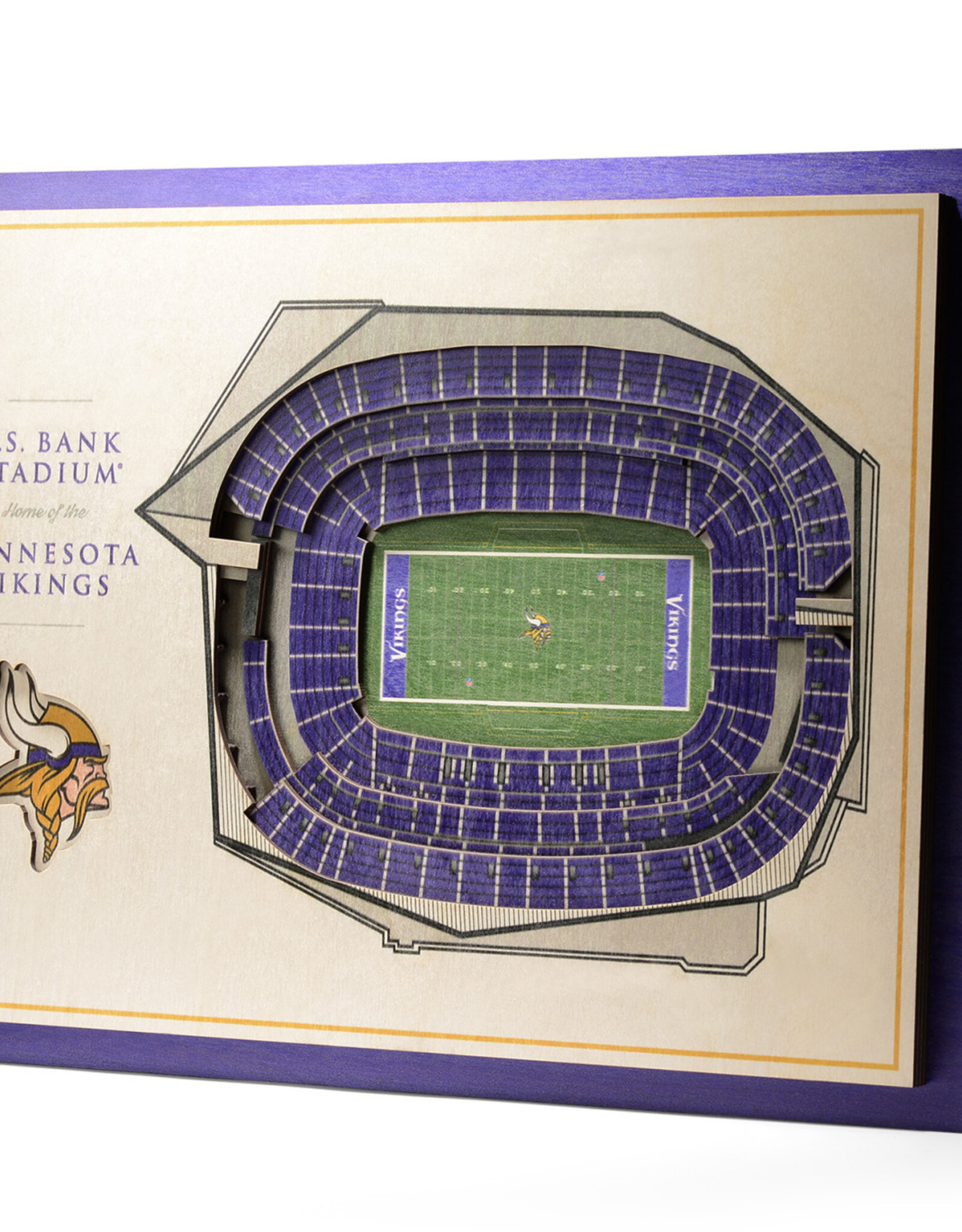 YOU THE FAN Minnesota Vikings 5-Layer 3D StadiumView Wall Art