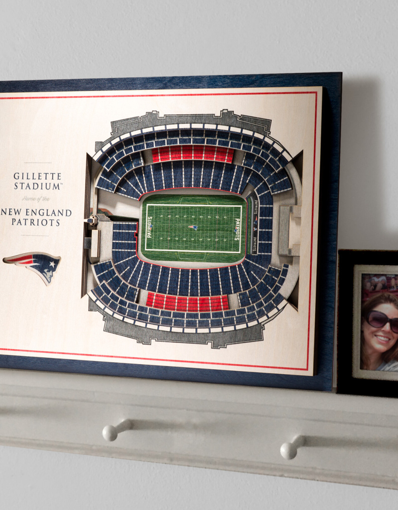 YOU THE FAN New England Patriots 5-Layer 3D StadiumView Wall Art