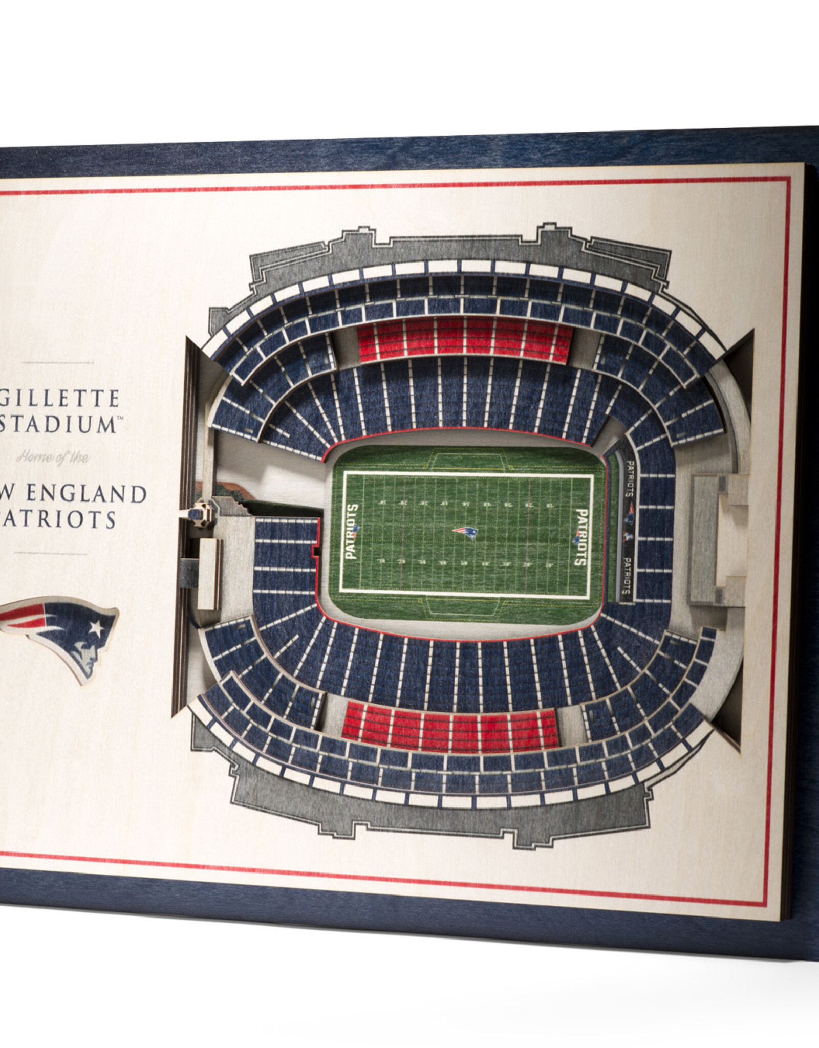 YOU THE FAN New England Patriots 5-Layer 3D StadiumView Wall Art