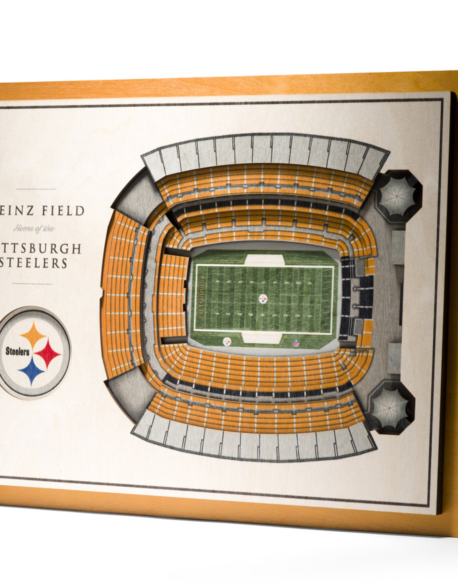 YOU THE FAN Pittsburgh Steelers 5-Layer 3D StadiumView Wall Art