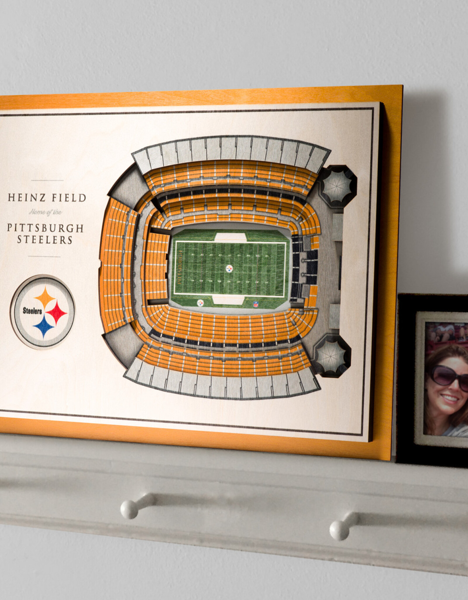 YOU THE FAN Pittsburgh Steelers 5-Layer 3D StadiumView Wall Art