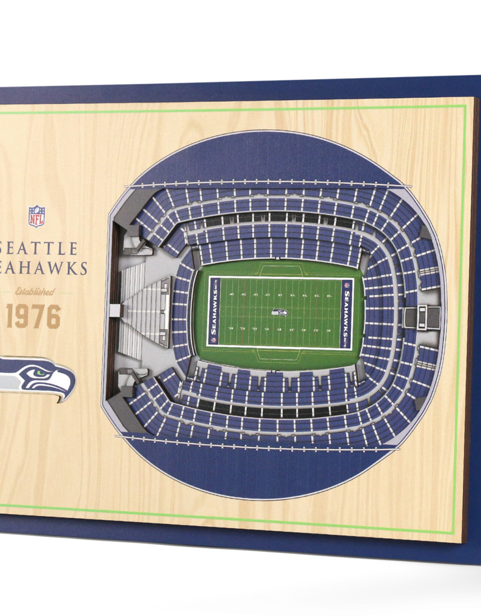YOU THE FAN Seattle Seahawks 5-Layer 3D StadiumView Wall Art