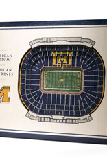 YOU THE FAN Michigan Wolverines 5-Layer 3D StadiumView Wall Art