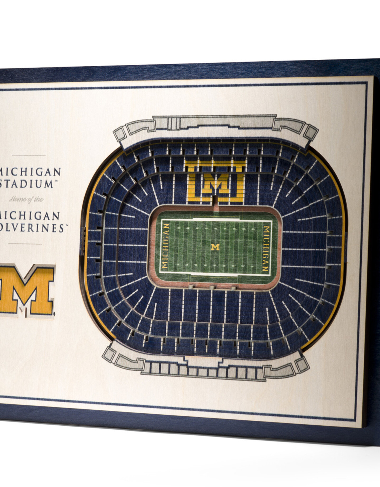 YOU THE FAN Michigan Wolverines 5-Layer 3D StadiumView Wall Art