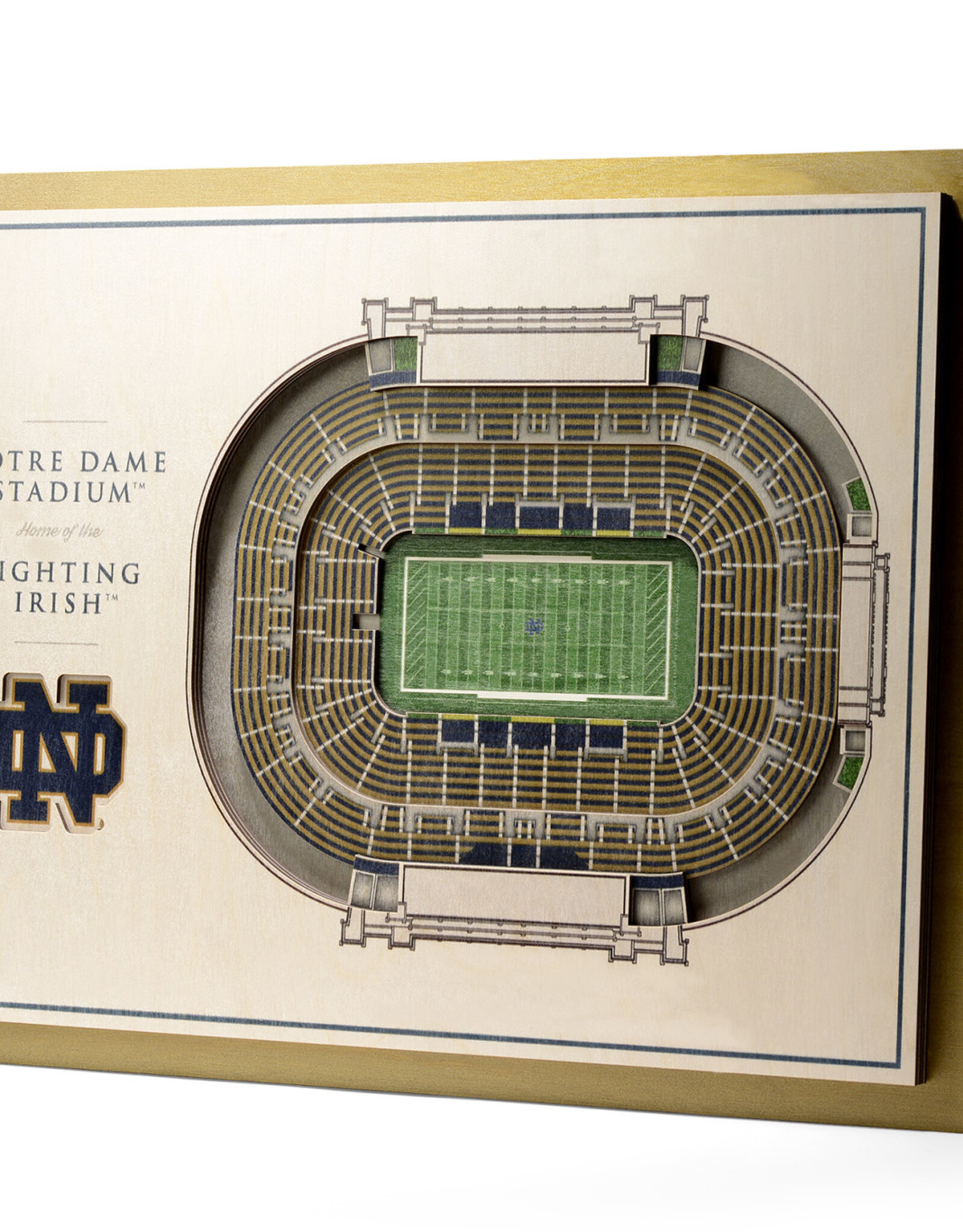 YOU THE FAN Notre Dame Fighting Irish 5-Layer 3D StadiumView Wall Art