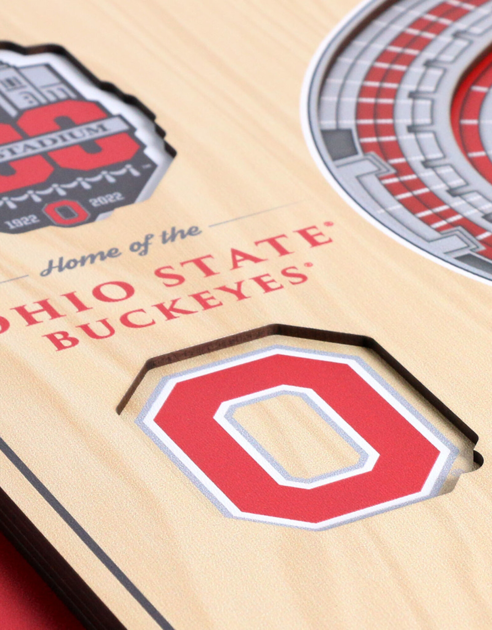 YOU THE FAN Ohio State Buckeyes 5-Layer 3D StadiumView Wall Art