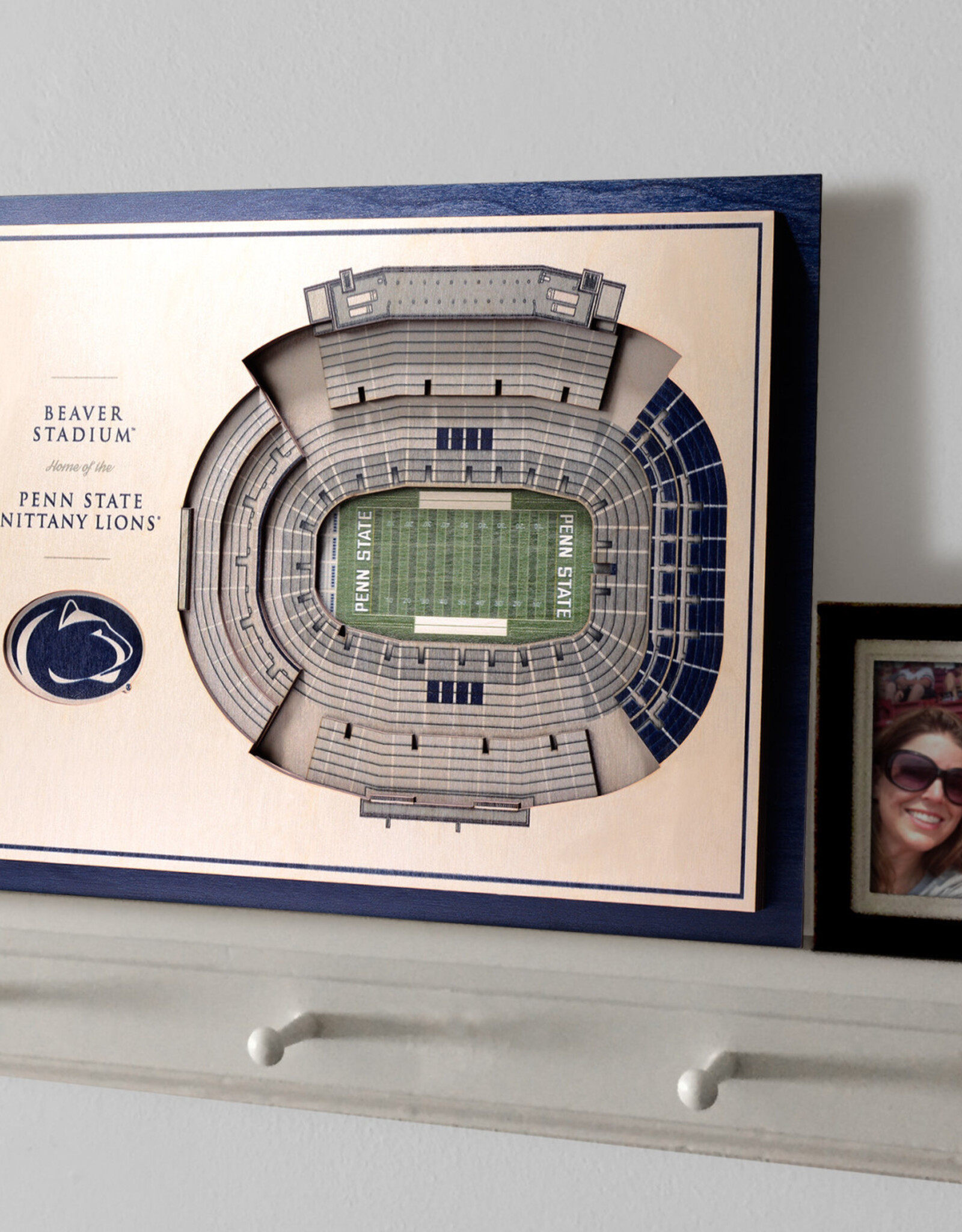 YOU THE FAN Penn State Nittany Lions 5-Layer 3D StadiumView Wall Art