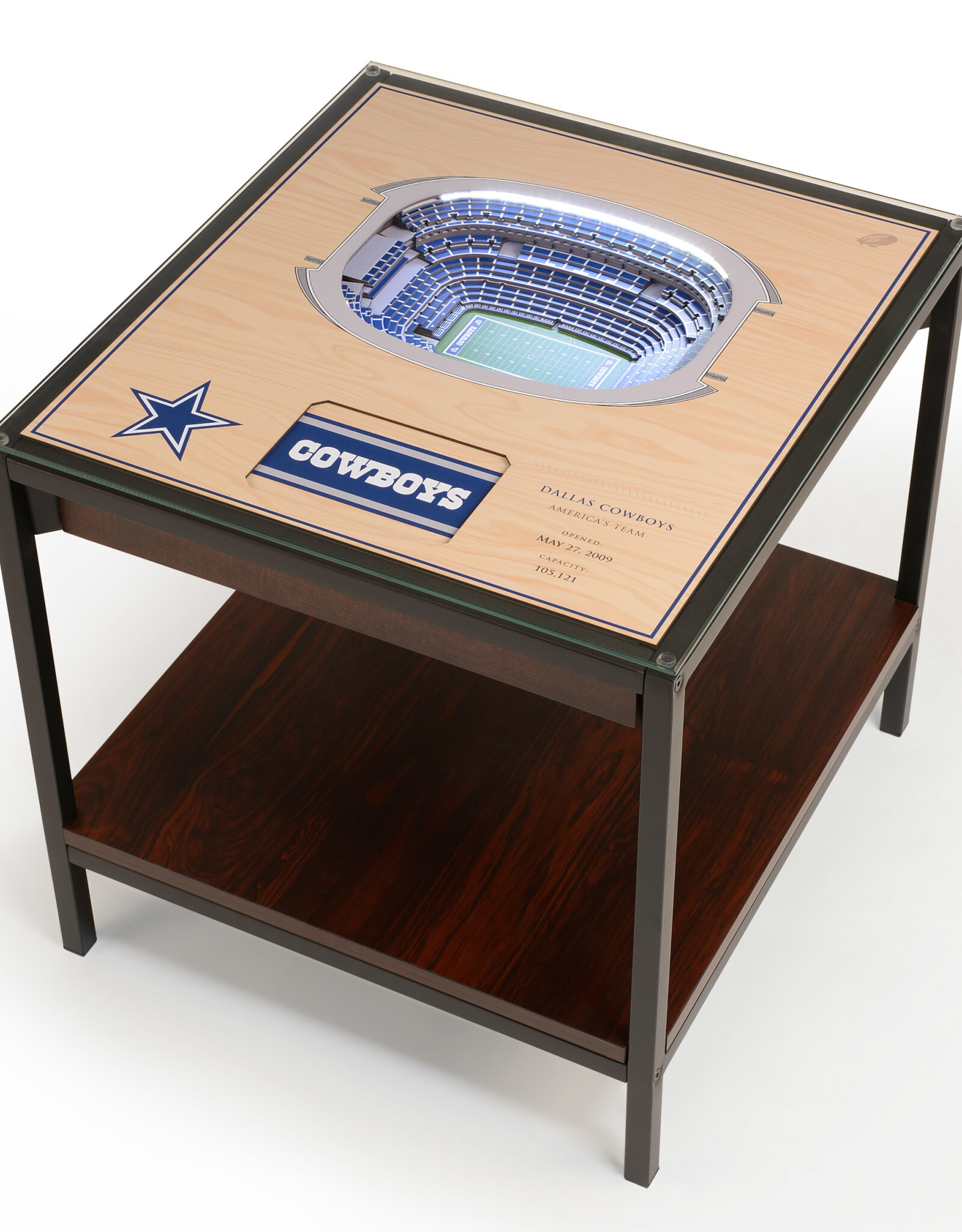 YOU THE FAN Dallas Cowboys 25-Layer LED StadiumView End Table