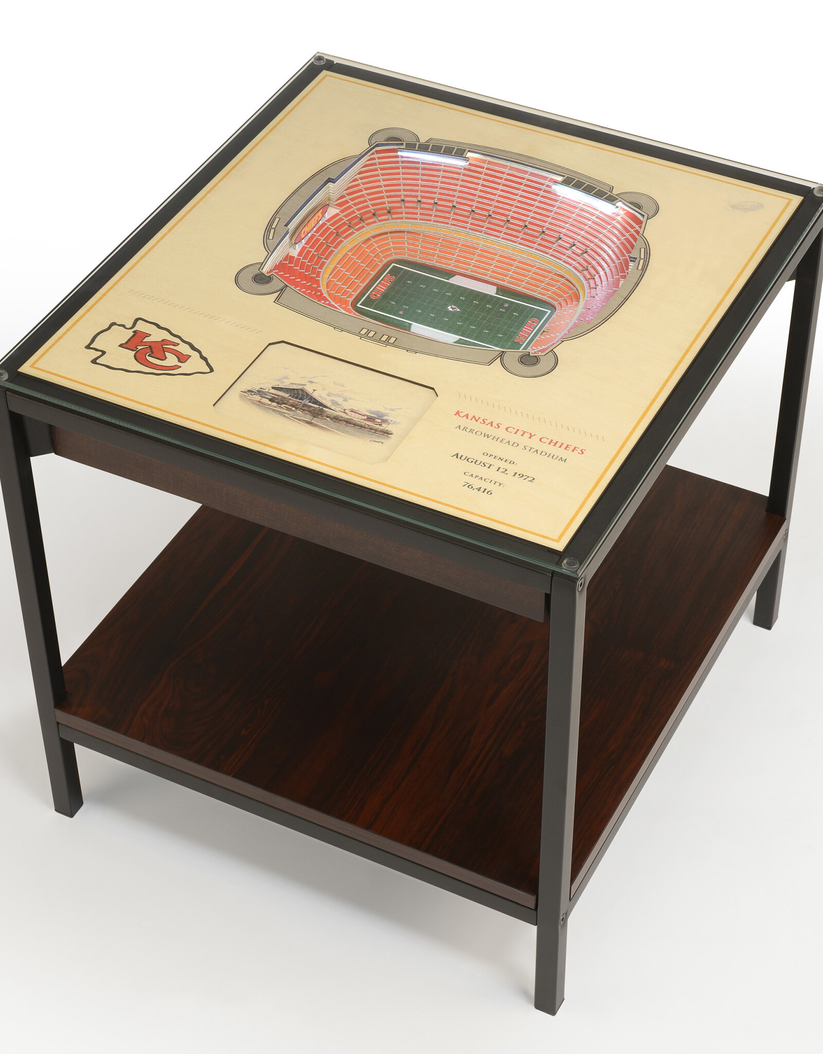 YOU THE FAN Kansas City Chiefs 25-Layer LED StadiumView End Table