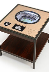 YOU THE FAN Las Vegas Raiders 25-Layer LED StadiumView End Table