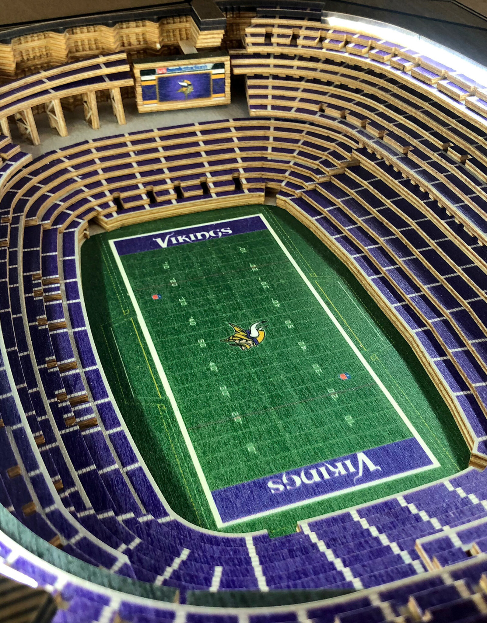 YOU THE FAN Minnesota Vikings 25-Layer LED StadiumView End Table