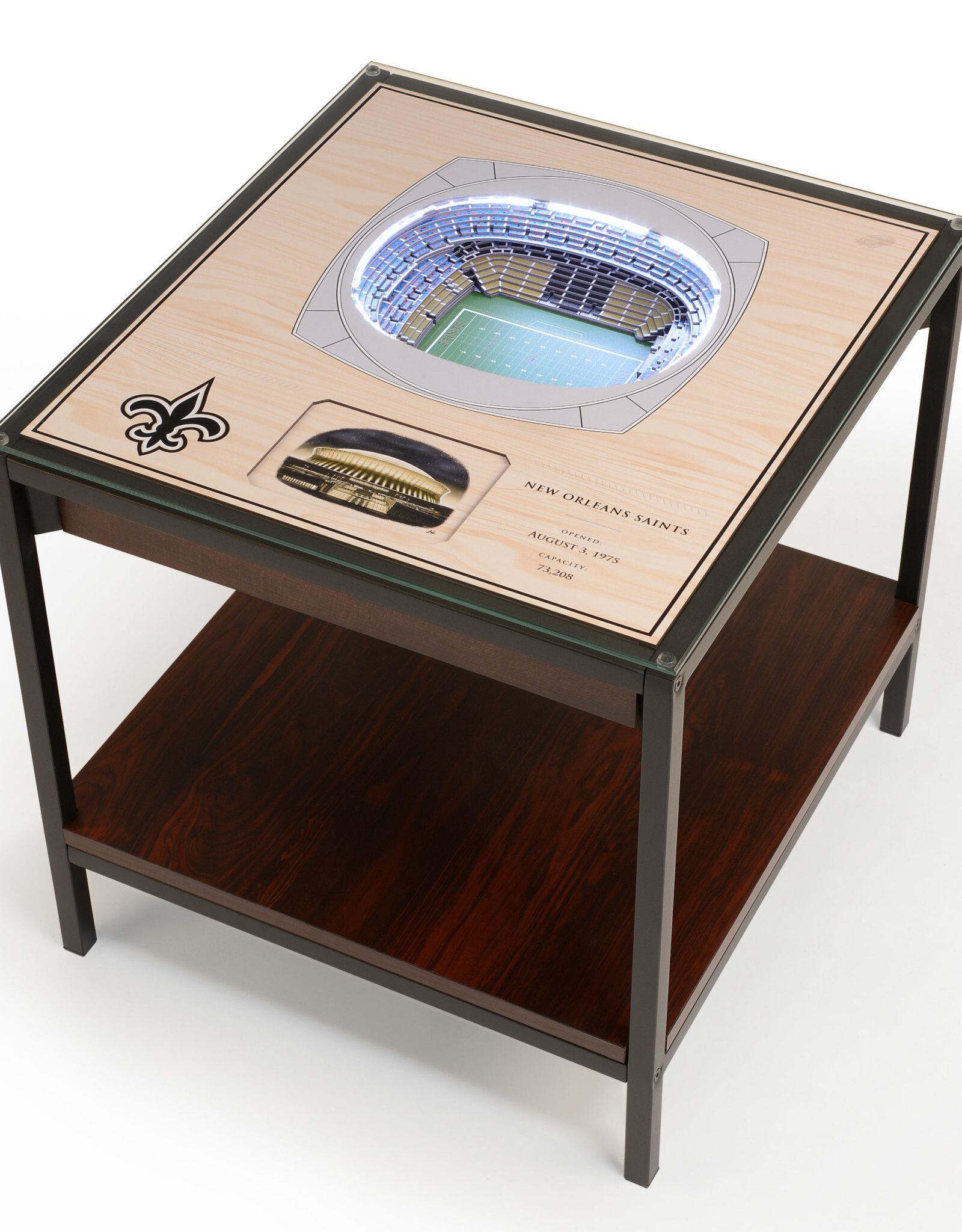 YOU THE FAN New Orleans Saints 25-Layer LED StadiumView End Table
